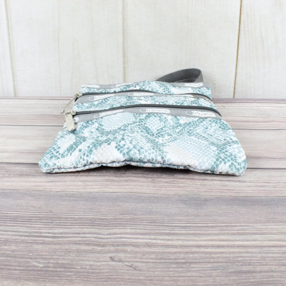 Le SportSac Green 100% Polyester Crossbody Bag Handbag Purse Travel - Picture 7 of 10